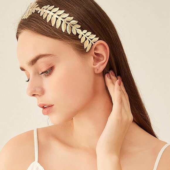 Greek Goddess Headband Arm Cuff Jewelry Set for Women Bridal Party main image 4